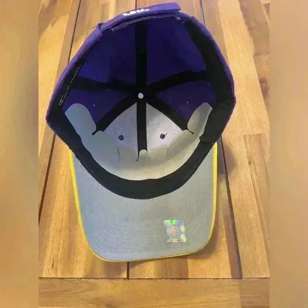 NWT LSU adjustable fit purple/ yellow hat - Picture 3 of 3